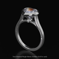 2.00 Ct. Gemstone Ring, Platinum 950 2