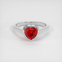 1.68 Ct. Ruby Ring, Platinum 950 1