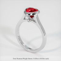 1.68 Ct. Ruby Ring, Platinum 950 2