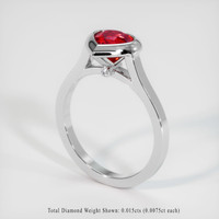 1.26 Ct. Ruby Ring, Platinum 950 2