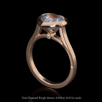 2.00 Ct. Gemstone Ring, 14K Rose Gold 2