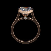 2.00 Ct. Gemstone Ring, 14K Rose Gold 3