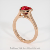 1.68 Ct. Ruby Ring, 14K Rose Gold 2