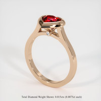 1.33 Ct. Ruby Ring, 14K Rose Gold 2