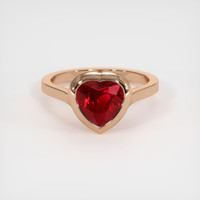 2.33 Ct. Ruby Ring, 14K Rose Gold 1