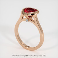 2.33 Ct. Ruby Ring, 14K Rose Gold 2