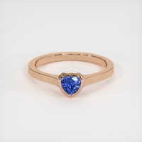 0.55 Ct. Sapphire Ring, 14K Rose Gold 1