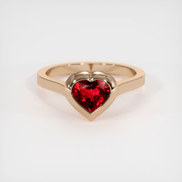 1.33 Ct. Ruby Ring, 18K Rose Gold 1