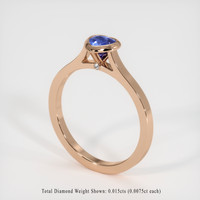 0.55 Ct. Sapphire Ring, 18K Rose Gold 2