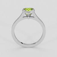 1.03 Ct. Yellowish Green Peridot Ring, Silver 3