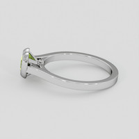1.03 Ct. Yellowish Green Peridot Ring, Silver 4