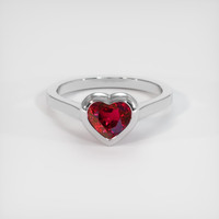 1.75 Ct. Ruby Ring, 14K White Gold 1