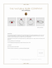 Ruby Ring 0.39 Ct., 14K White Gold Appraisal