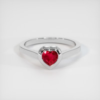 0.41 Ct. Ruby Ring, 14K White Gold 1