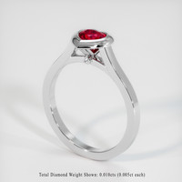 0.41 Ct. Ruby Ring, 14K White Gold 2