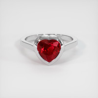 2.33 Ct. Ruby Ring, 14K White Gold 1