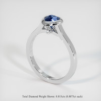 1.01 Ct. Sapphire Ring, 14K White Gold 2