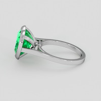 6.31 Ct. Emerald Ring, 18K White Gold 4