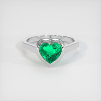 1.26 Ct. Emerald Ring, 18K White Gold 1