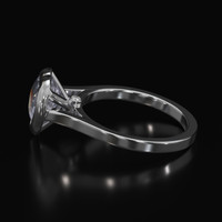 2.00 Ct. Gemstone Ring, 18K White Gold 4