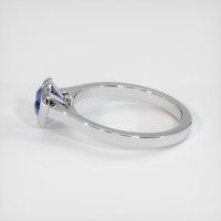 1.01 Ct. Blue Sapphire Ring, 18K White Gold 4