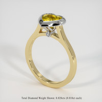 1.25 Ct. Gemstone Ring, 14K White & Yellow 2