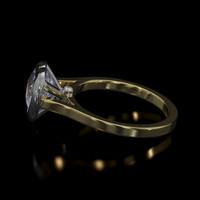 2.00 Ct. Gemstone Ring, 14K White & Yellow 4