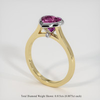 1.30 Ct. Gemstone Ring, 14K White & Yellow 2