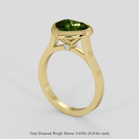 2.09 Ct. Yellowish Green Sapphire Ring, 10K Yellow Gold 2