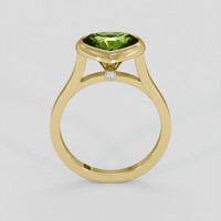 2.09 Ct. Yellowish Green Sapphire Ring, 10K Yellow Gold 3