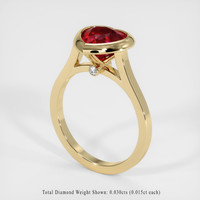 2.33 Ct. Ruby Ring, 14K Yellow Gold 2