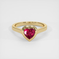 1.02 Ct. Ruby Ring, 14K Yellow Gold 1