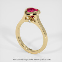 1.02 Ct. Ruby Ring, 14K Yellow Gold 2