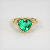 3.10 Ct. Emerald Ring, 18K Yellow Gold 1