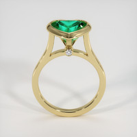 3.10 Ct. Emerald Ring, 18K Yellow Gold 3