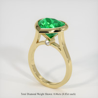 3.67 Ct. Emerald  Ring - 18K Yellow Gold