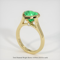 1.97 Ct. Emerald  Ring - 18K Yellow Gold