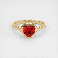 1.68 Ct. Ruby Ring, 18K Yellow Gold 1