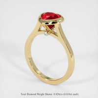 1.68 Ct. Ruby Ring, 18K Yellow Gold 2