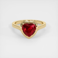 2.33 Ct. Ruby Ring, 18K Yellow Gold 1