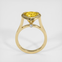 3.85 Ct. Yellowish Orange Sapphire Ring, 18K Yellow Gold 3