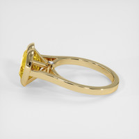 3.85 Ct. Yellowish Orange Sapphire Ring, 18K Yellow Gold 4