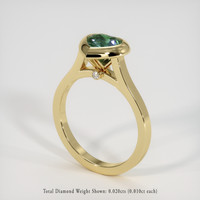 1.50 Ct. Bluish Green Sapphire Ring, 18K Yellow Gold 2