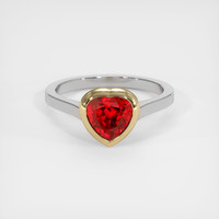 1.68 Ct. Ruby Ring, 14K Yellow & White 1