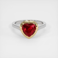 2.33 Ct. Ruby Ring, 14K Yellow & White 1