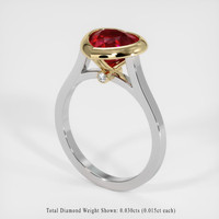 2.33 Ct. Ruby Ring, 14K Yellow & White 2