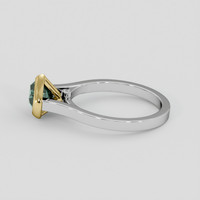 1.43 Ct. Bluish Green Sapphire Ring, 18K Yellow & White 4