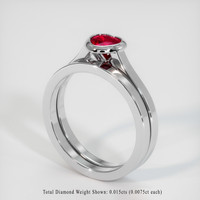 0.46 Ct. Ruby Ring, Platinum 950 2