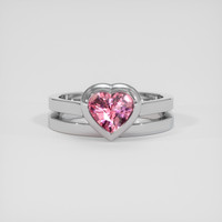 1.49 Ct. Padparadscha Sapphire Ring, Platinum 950 1