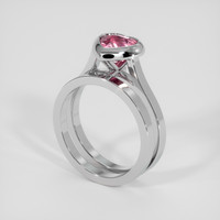 1.49 Ct. Padparadscha Sapphire Ring, Platinum 950 2